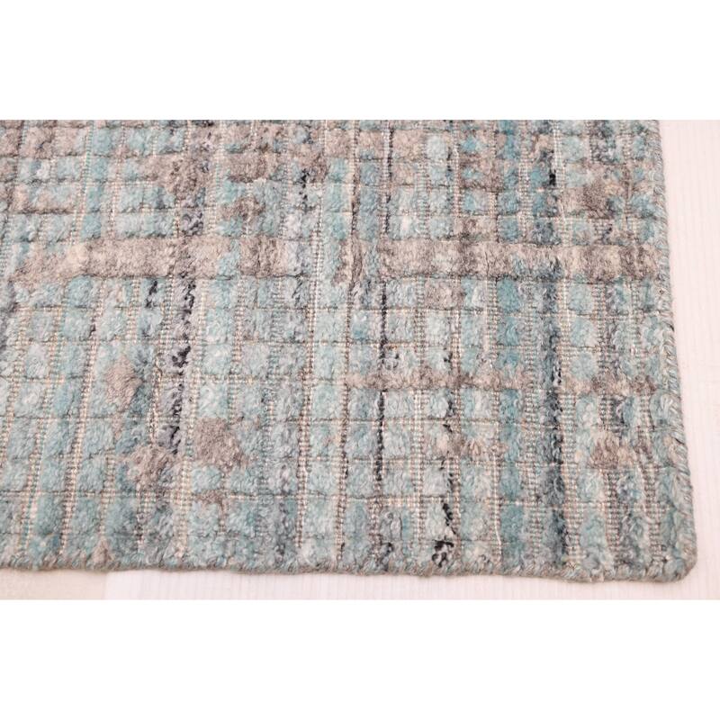 ECARPETGALLERY Hand Loomed Elysian Grey Wool Rug - 8'1 x 9'11