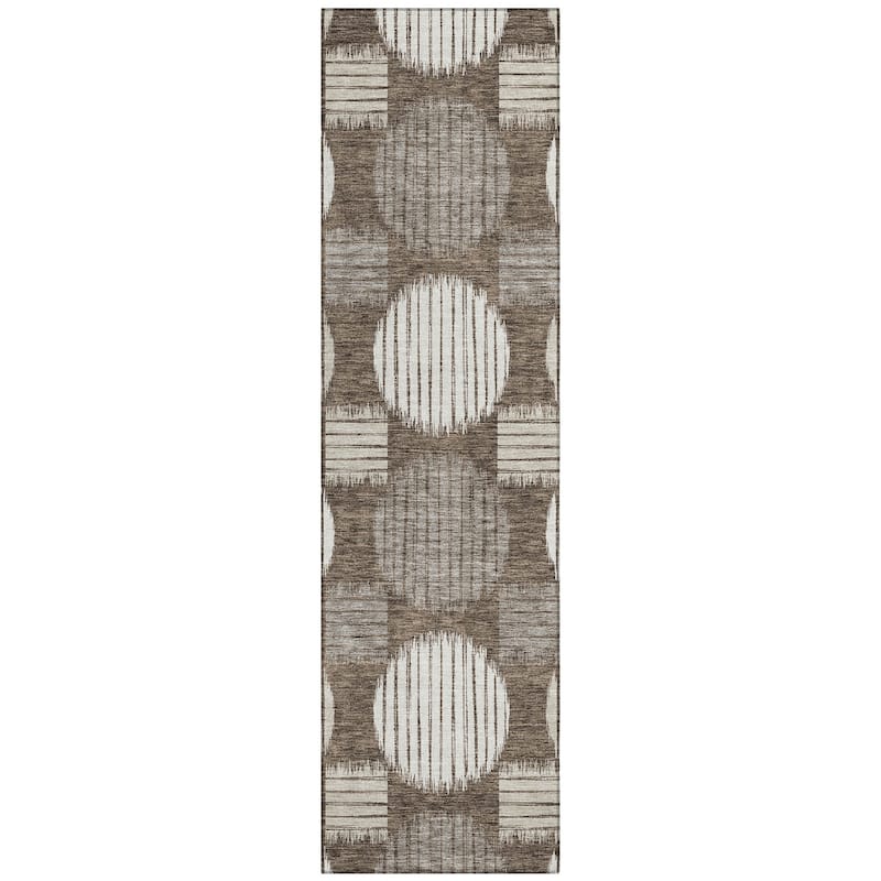 Machine Washable Indoor/ Outdoor Chantille Contemporary Dotty Rug
