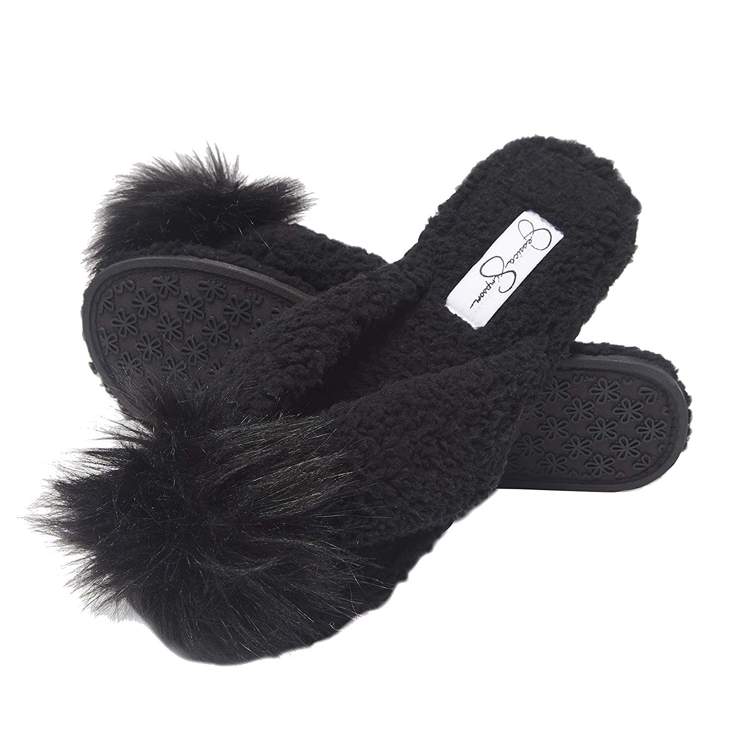 shearling thong slippers