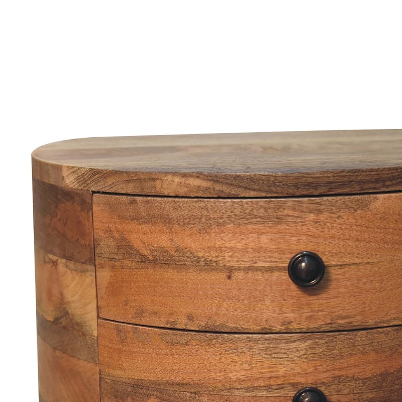 Artisan Furniture Solid Wood Odyssey Oak-ish Tripod Nightstand