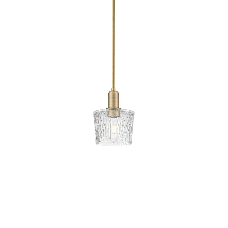 Innovations Lighting 716-1S-10-7 Niagara Pendant Niagara 7" Wide Mini - Brushed Brass / Clear