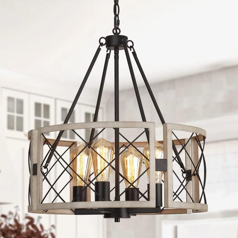 4-Light Adjustable Dining Room Light Fixture Kitchen Island