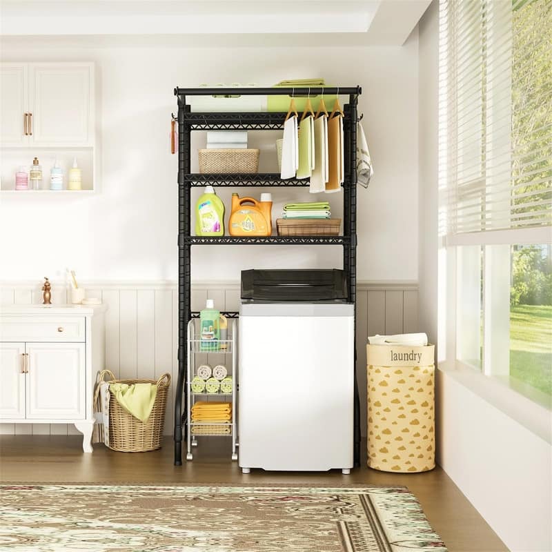 Over Washer and Dryer Shelves - 19.7"D x 33.9"W x 77.6"H