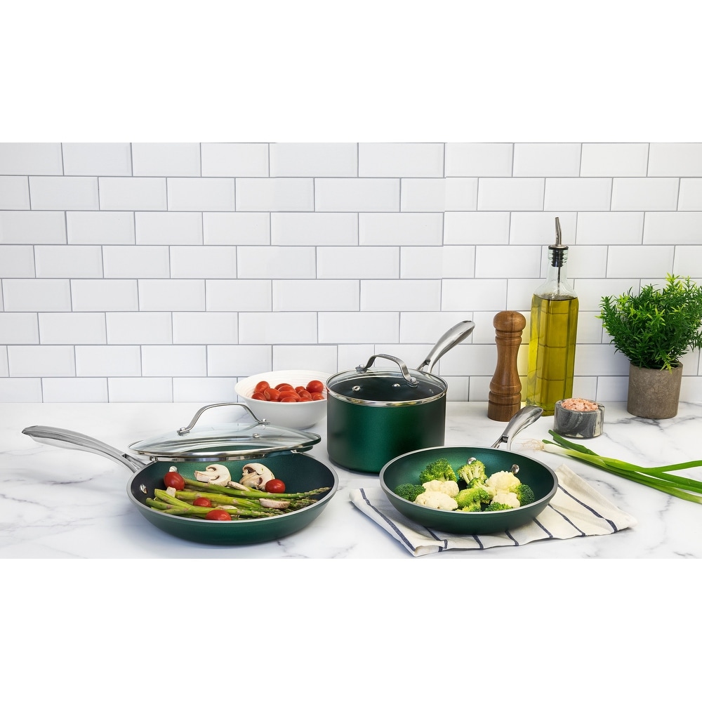 KitchenAid Hard Anodized Nonstick 5-Piece Cookware, Set B in Midnight Black  - Bed Bath & Beyond - 14341730