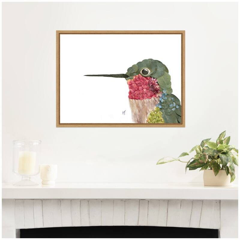 Kate and Laurel Hummingbird by Madeline Jeppesen Framed Canvas Wall Art Print