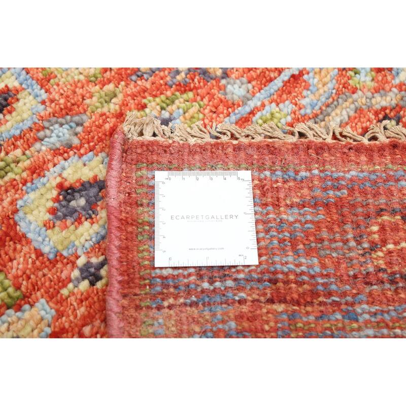 ECARPETGALLERY Hand-knotted Mamluk Light Red Wool Rug - 2'8 x 7'11