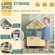 preview thumbnail 6 of 5, Bookcase Cabinet Storage Cabinet Bookshelf - 25.1" L x 11.7" W x 35.2" H
