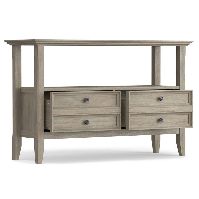 WYNDENHALL Halifax SOLID WOOD 48 inch Wide Transitional Console Sofa Table