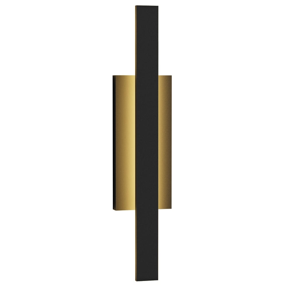 Black Aluminum Integrated LED Outdoor Wall Sconce