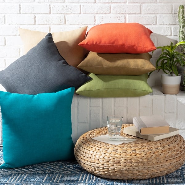 solid color outdoor pillows