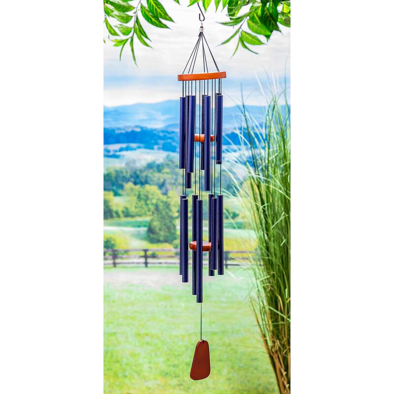 40 in. Avria Hand Tuned Metal Wind Chime, Clair de Lune