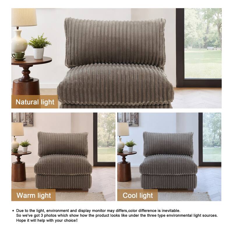 Plush Faux Fur Accent Sofa Chair