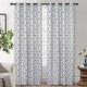 preview thumbnail 31 of 58, DriftAway Mason/Geo Thermal Insulated Blackout Grommet Window Curtain Panel 52" Width X 102" Length - Gray