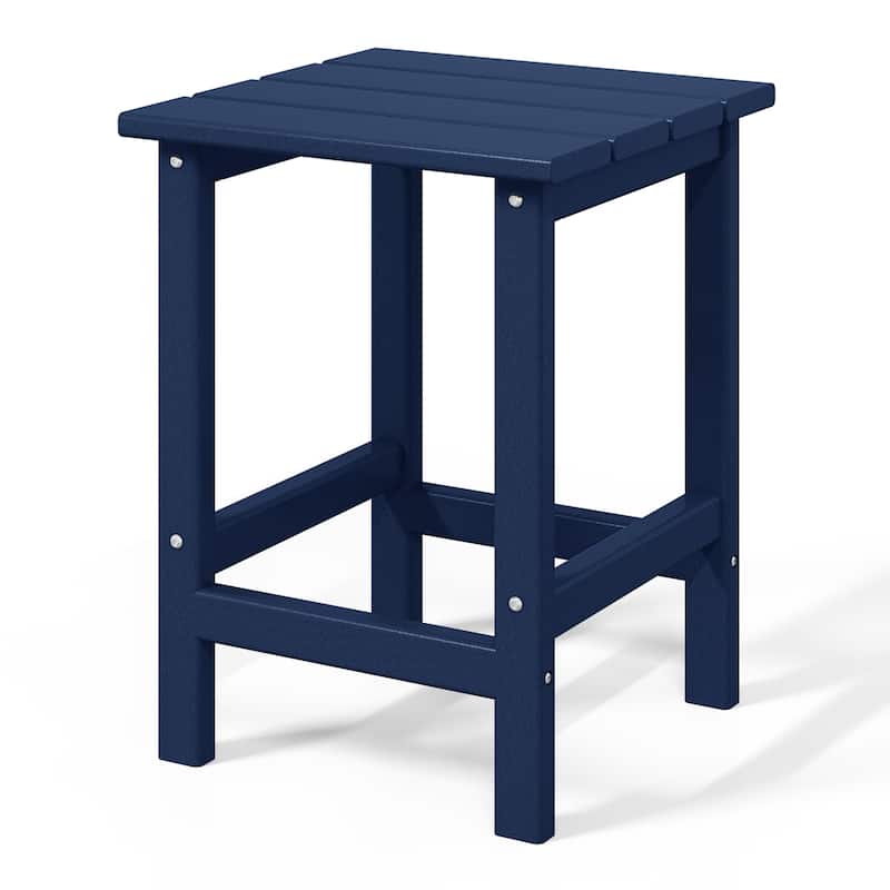 Polytrends Laguna Hdpe All Weather Outdoor Patio Square Side Table