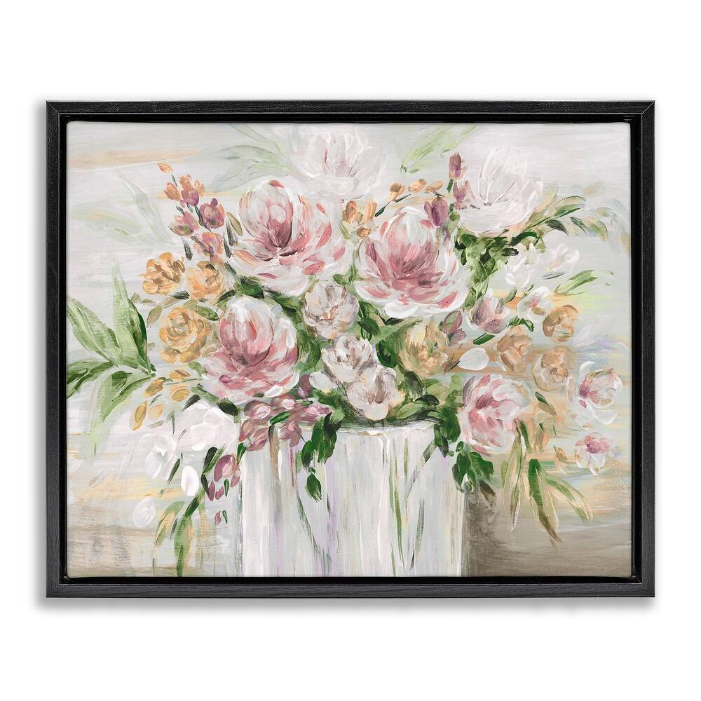 Stupell Country Style Floral Assortment Framed Floater Canvas Wall Art Design By Kristen Brockmon