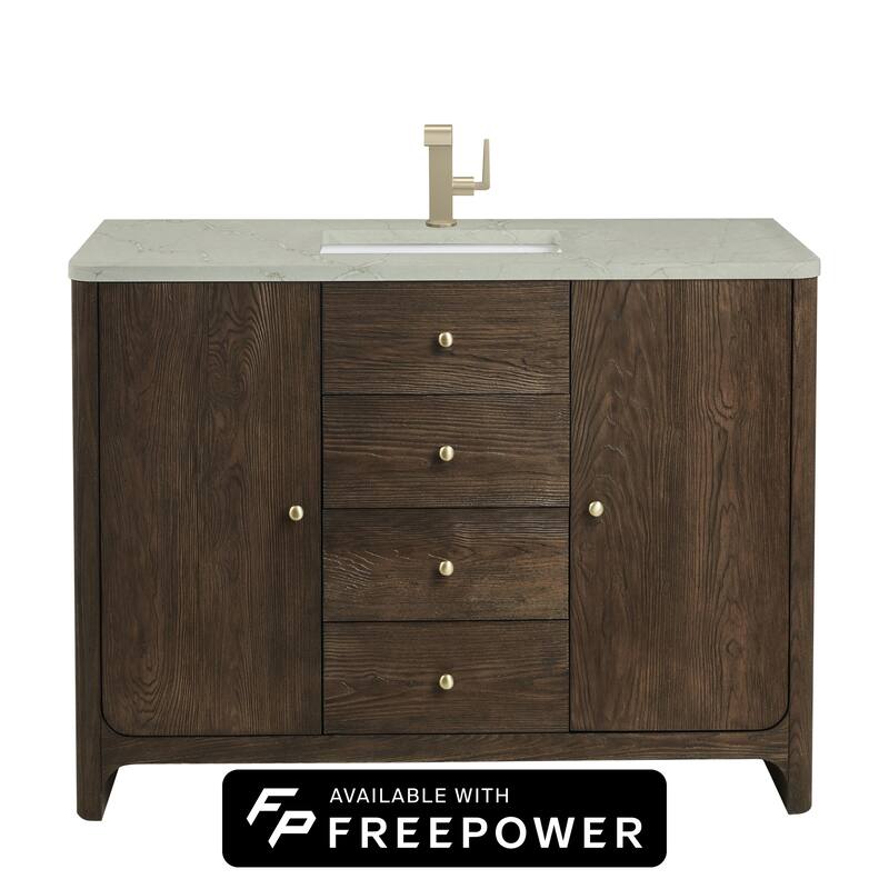 Gracyn 48" Single Vanity, Sable, w/FreePower Wireless Charger