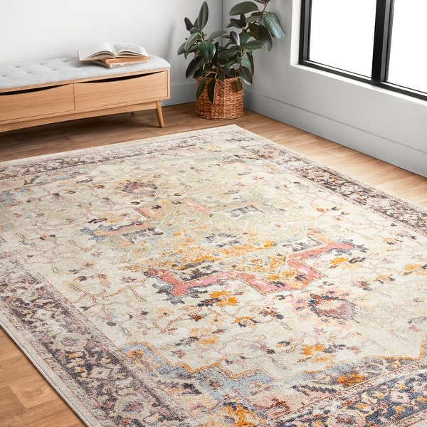 Shop Alexander Home Jennifer Collection Bohemian Medallion Distressed Area Rug On Sale Overstock 28875782