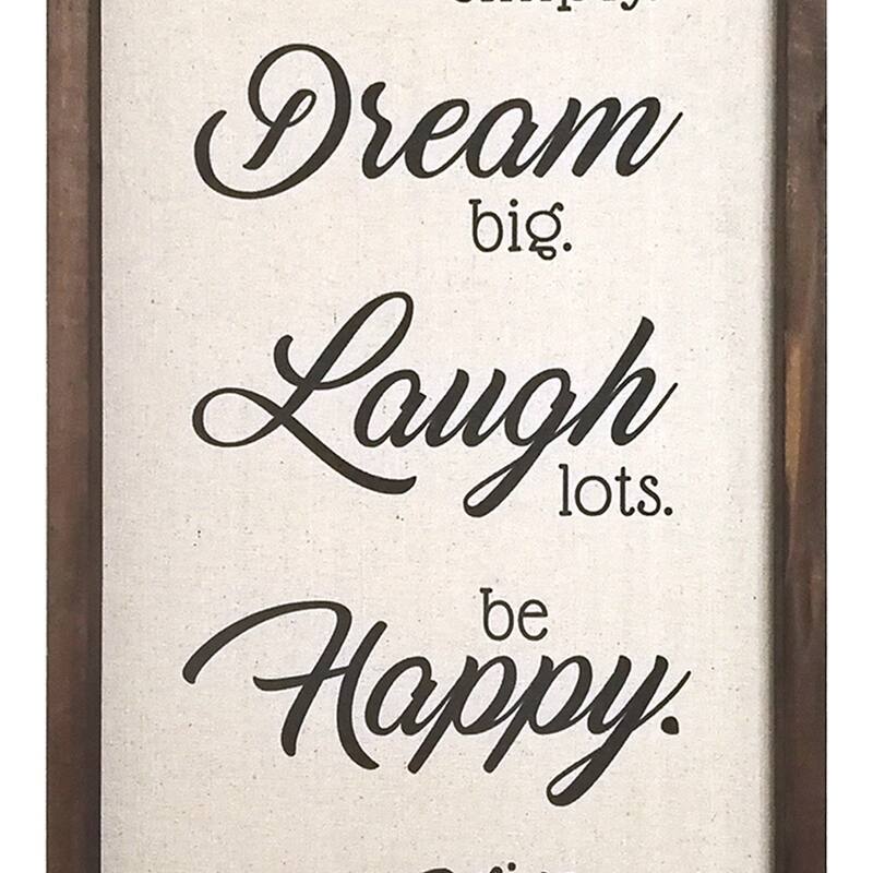 Live Dream Laugh Happy Love Wood and Metal Wall Decor