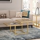 preview thumbnail 1 of 10, Silver Orchid Solm Two-Tier Gold Coffee Table Brass