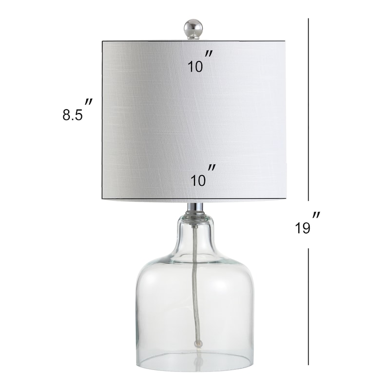 Owen 19" Glass Bell LED Table Lamp, Gold by JONATHAN Y