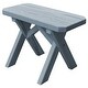 preview thumbnail 3 of 7, Pressure Treated Pine 2' Crossleg Bench Gray Stain