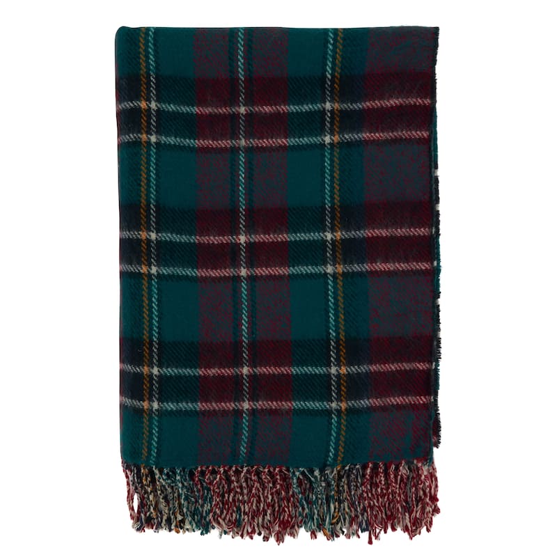 Plaid Throw Blanket With Reversible Design - Bed Bath & Beyond - 31628651