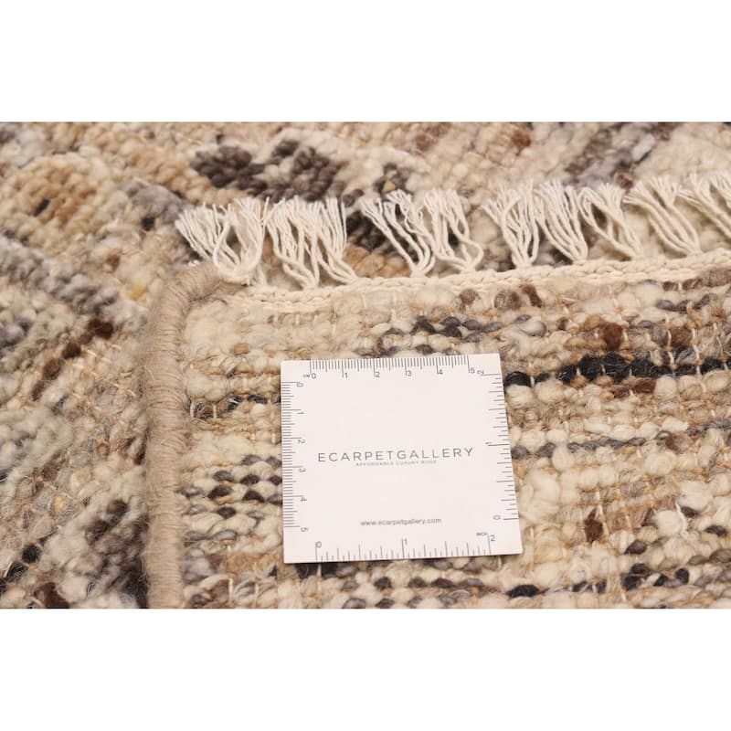 ECARPETGALLERY Hand-knotted Jules Serapi Beige Wool Rug - 9'1 x 12'4