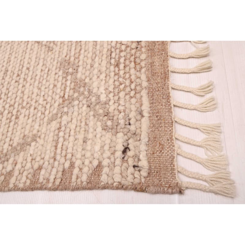 ECARPETGALLERY Hand-knotted Looma Beige Wool Rug - 8'3 x 10'0