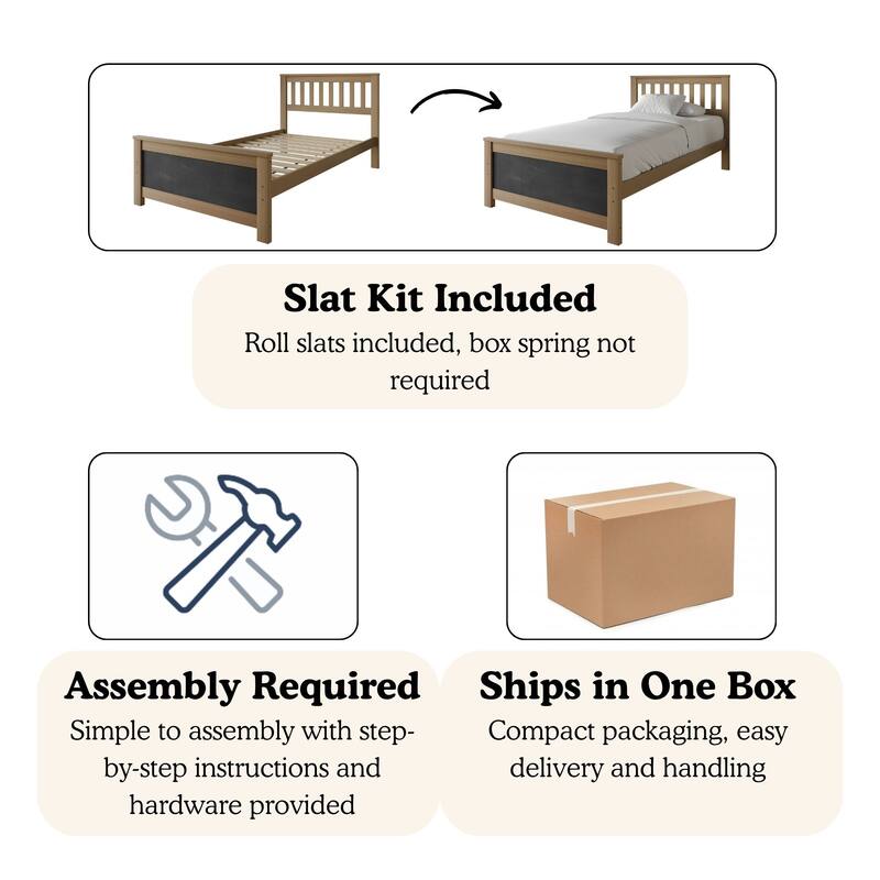 CraftPorch Classic Twin Platform Bed