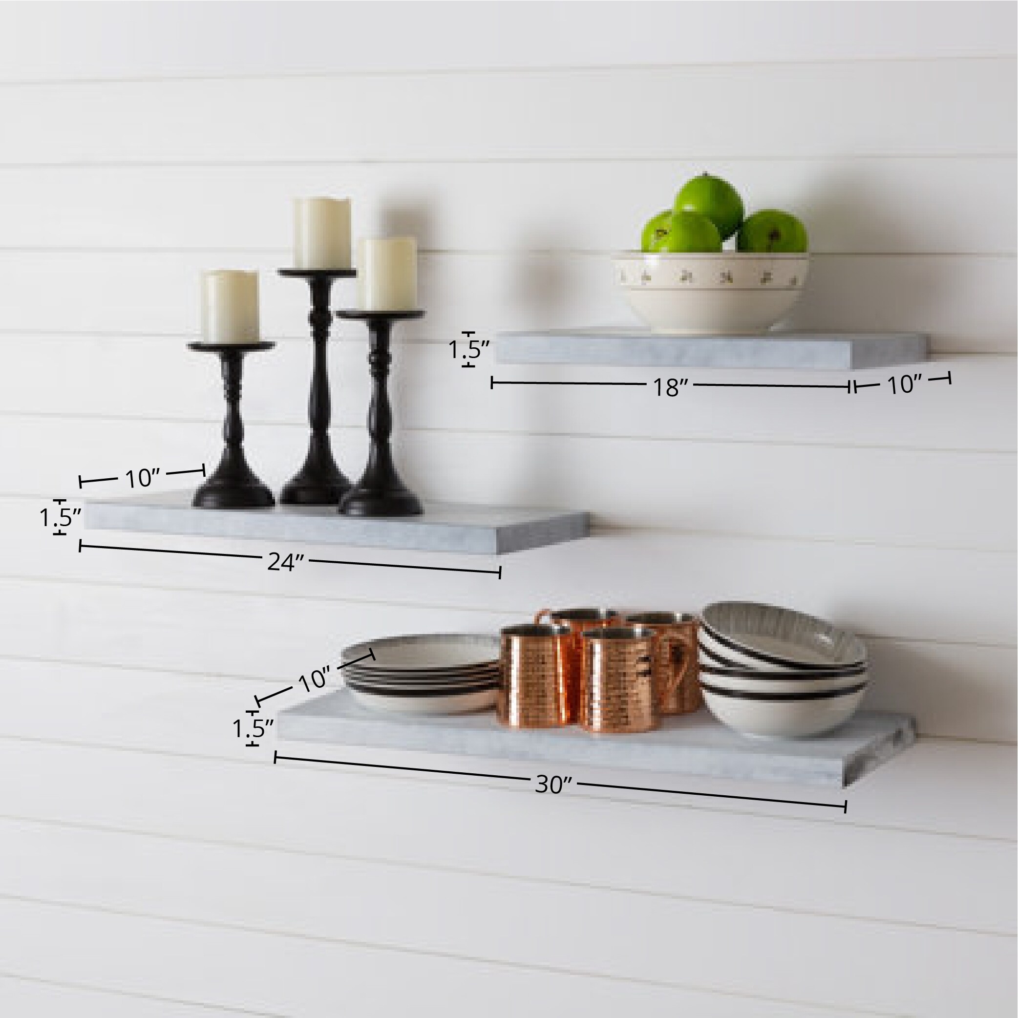 18 inch wide wall shelf discount
