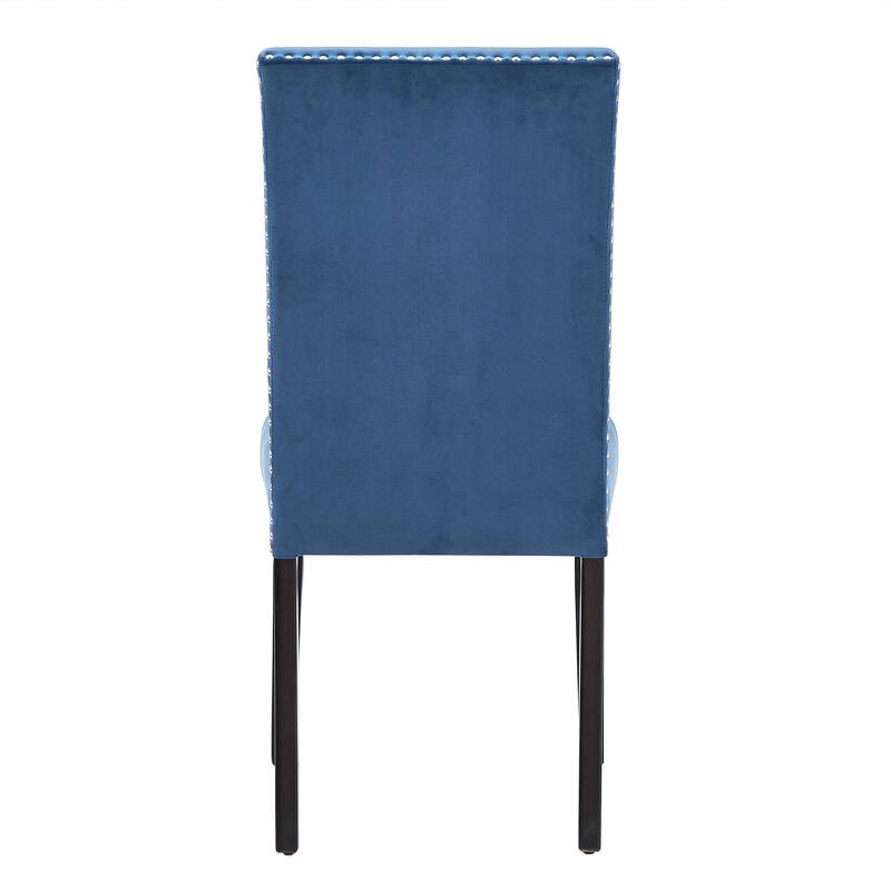 Balmforth Nailhead Velvet Upholstered Dining Chairs (Set of 2) by iNSPIRE Q Classic