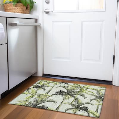 Premium Washable Super Soft Tropical Palm Tree Mayfield Rug