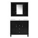 preview thumbnail 94 of 143, 36'' Bathroom Vanity with Top Sink, Freestanding Vanity Set with Mirror Cabinet