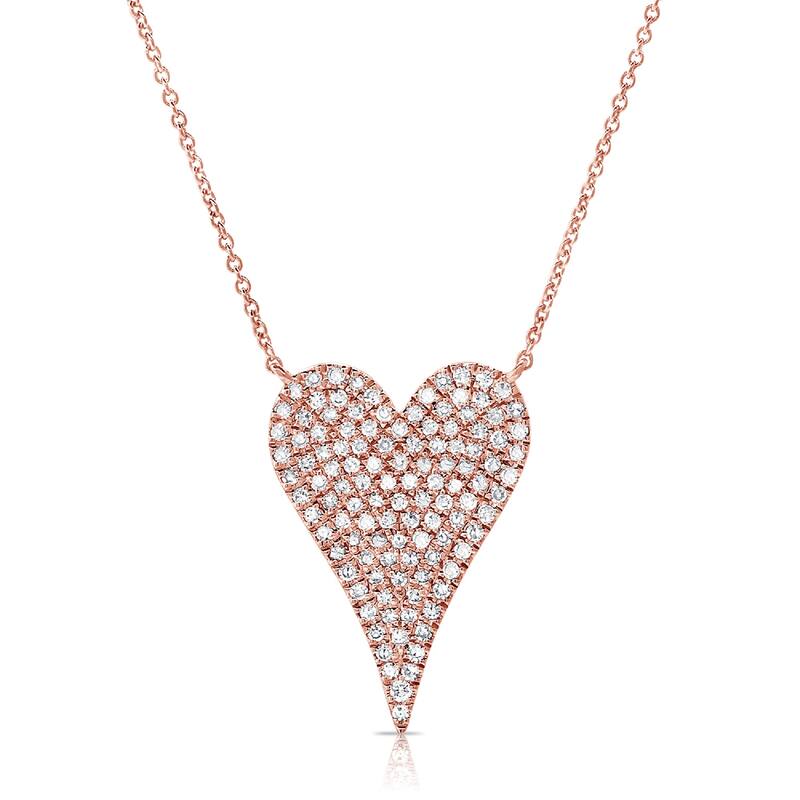 Joelle Collection Diamond Pave Heart Necklace - Pendant 1/3 Cttw. 14K Gold