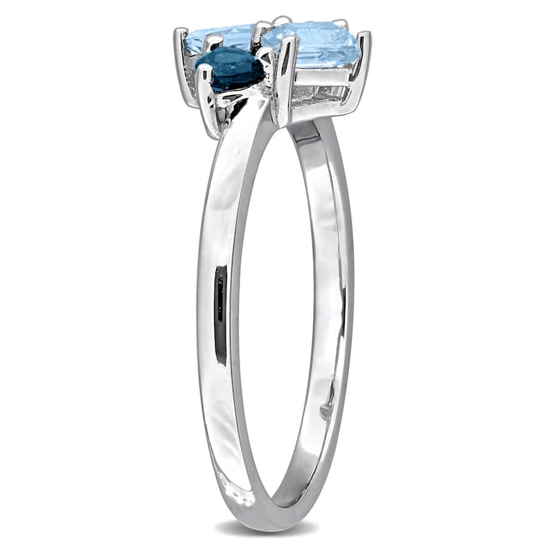 Miadora Multi-Gem Cluster Ring Sterling Silver