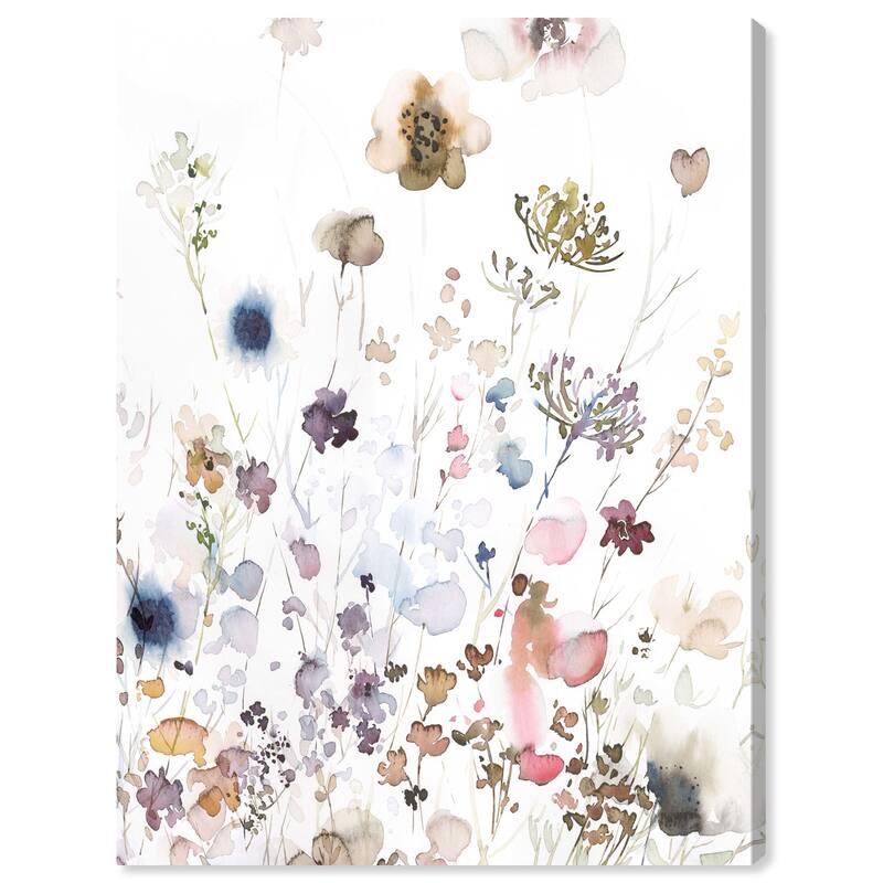 Wynwood Studio Canvas Floral and Botanical Floral morning beautiful White and Farmhouse Wall Art Canvas Print - White, Blue