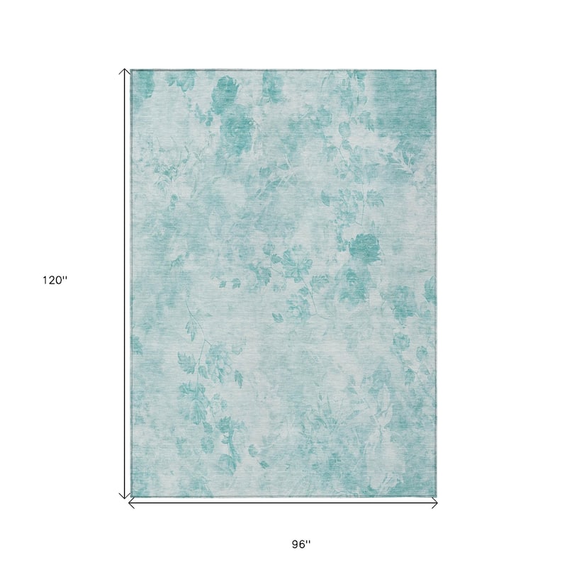 HomeRoots Floral Transitional Rectangle Outdoor Rug