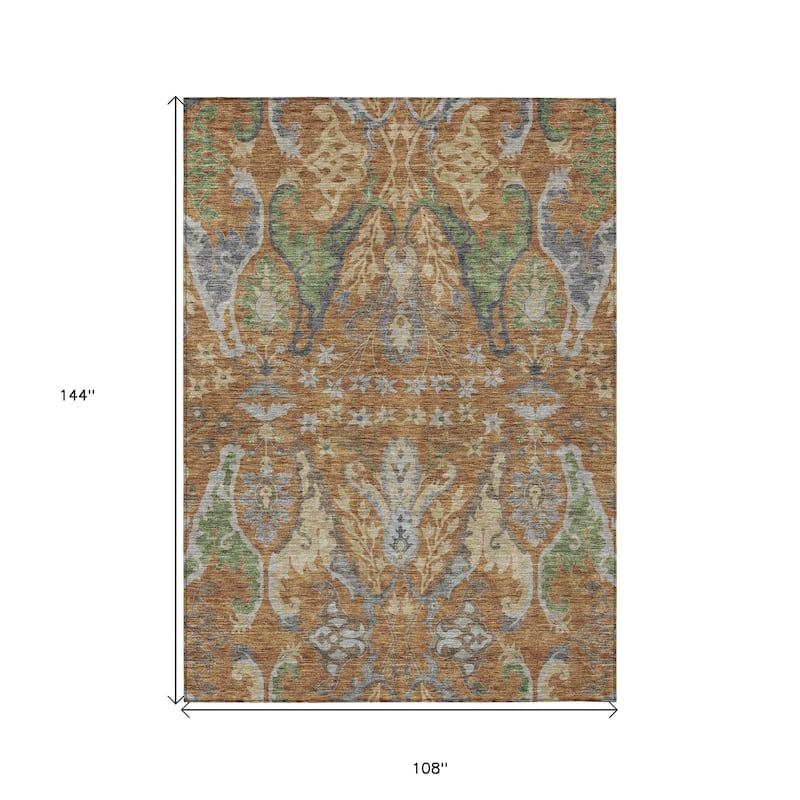 HomeRoots Floral Transitional Rectangle Outdoor Rug