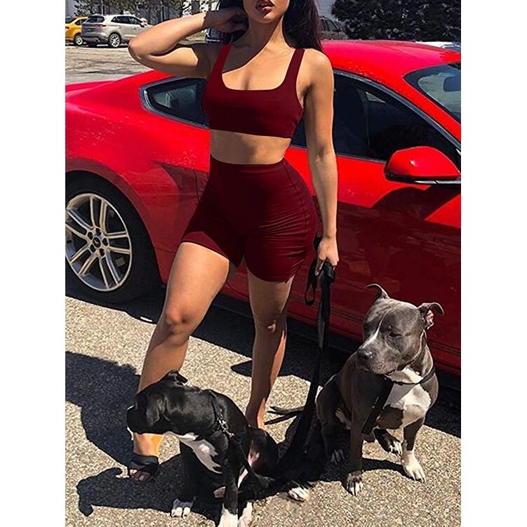 red 2 piece outfits