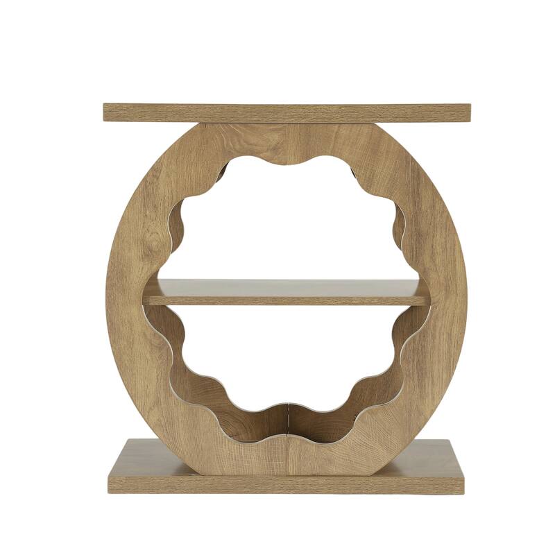 3 Tier End Side Table for Living Room, Bedroom, Elegant Curved Structure