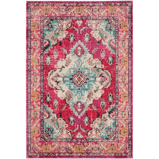 SAFAVIEH Monaco Lillie Boho Medallion Distressed Area Rug