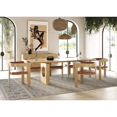 Nova Domus Oshana Modern White Oak Dining Table