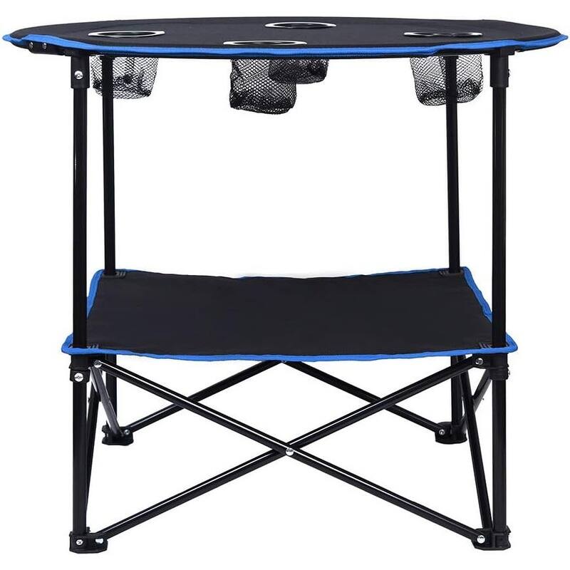 Camping Table Folding Picnic Table with 4 Cup Holders