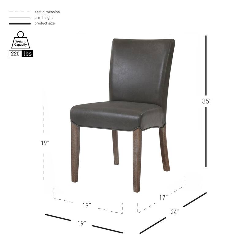 NPD Furniture Beverly Hills Bonded Leather Dining Chair (Set of 2) - na
