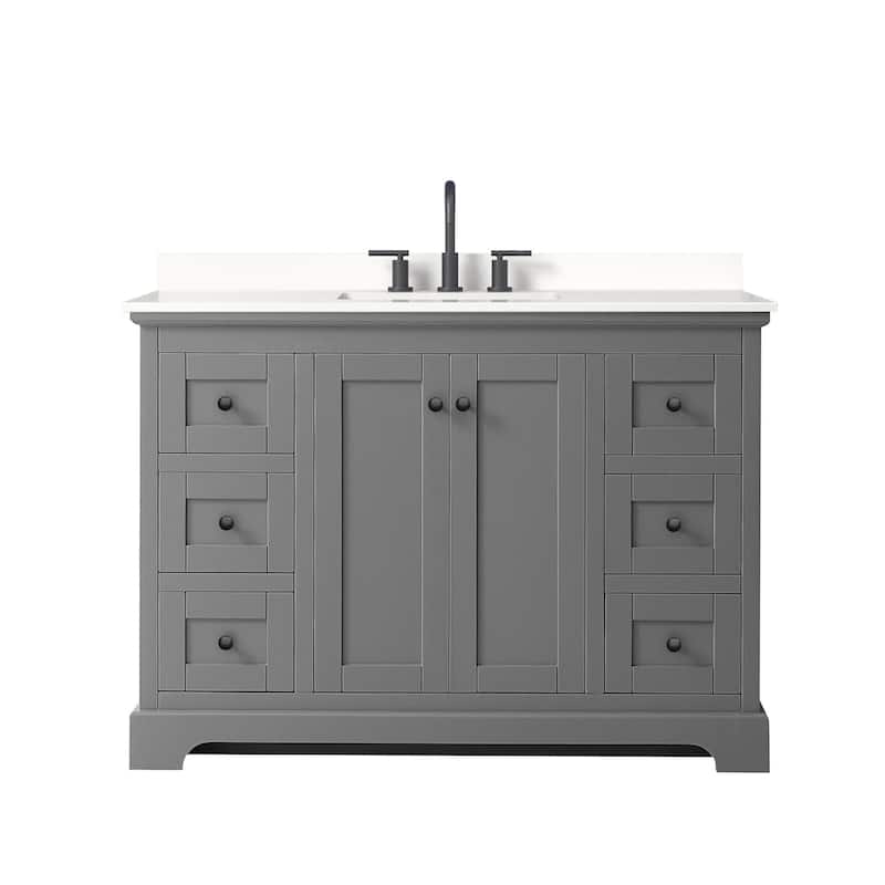 Wyndham Collection WCV232348S-QTZ-US3MXX Avery 48" Free Standing