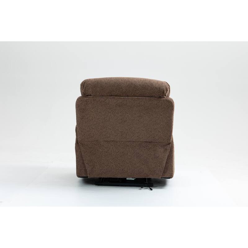 Power Lift Recliner Chair with Heat & Massage, Ergonomic Single Sofa Chair, Electric Recliner Chair with 2 Cup Holders