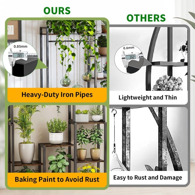 7 Tiered Plant Stand Indoor for Multiple Plants - 72" Tall
