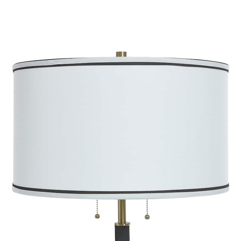 Dann Foley Lifestyle Floor Lamp - Black Shagreen