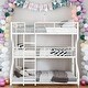 preview thumbnail 2 of 10, Full XL Over Twin XL Over Queen Size Triple Bunk Bed With Ladder for Home