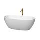 Option Matte White / Shiny White Trim / Brushed Gold